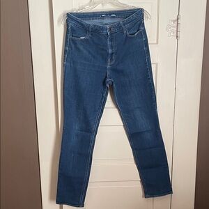 Old Navy high-rise Straight jeans, 10, medium blue, GUC